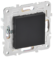 IEK SKANDY Заглушка с суппортом SK-C01Bl черный  (SK-PL10-K02)