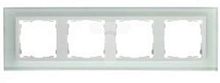 SIMON Рамка на 4 поста, S82N, натуральный - белый (стекло) (82647-60)