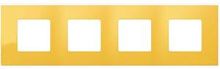 SIMON Рамка-декор на 4 поста для 2700640-03., S27Pl, жёлтый (2700647-062)
