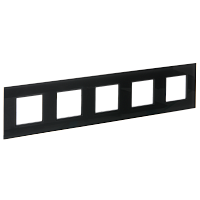 IEK SKANDY Рамка 5-местная SK-F25G стекло графит  (SK-M52-G-K53)
