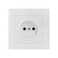 EKF Валенсия розетка 1-местная б/з 10А белая с защ. штор. EKF PROxima (EWR10-022-10)