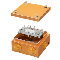 DKC Коробка стальная FS с кабельными вводами и клеммниками IP55 150х150х80мм 5р  450V 10A  6мм.кв. (FSB31506)