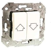 SIMON Механизм для управления жалюзи (кнопки без блокировки), 10А 250В, S27, сл.кость. (27396-62)