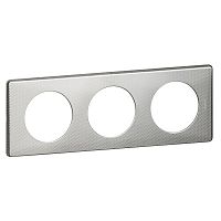 LEGRAND Рамка, трехпостовая, сильвер пунктум (068723 )