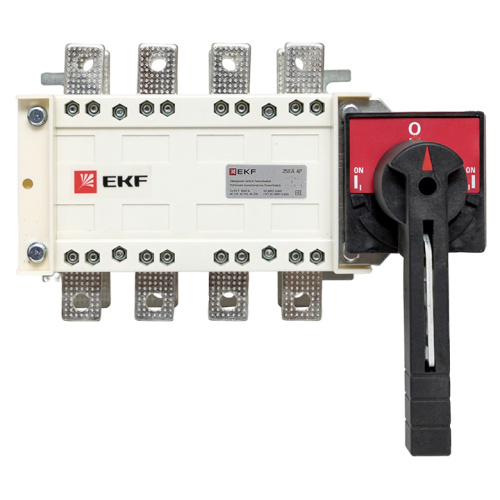 EKF Рубильник-переключатель 250A 4P c рукояткой управления для прямой установки PowerSwitch EKF (pscs-250-4) фото 2