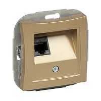 SCHNEIDER ELECTRIC ДУЭТ Розетка компьютерная RJ-45 категория 5 в рамку шампань (WDE000483)
