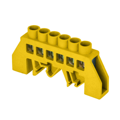 EKF Шина 0 РЕ 8х12мм 6 отверстий латунь желтый нейлоновый корпус комбинированный PROxima (sn0-125-6-dpe)