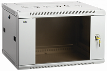 IEK Шкаф настенный LINEA W 18U 600x600 мм дверь стекло в сборе серый (LWR3-18U66-G)