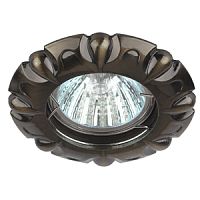 ЭРА Светильник встраиваемый литой MR16 KL66 SB ,12V/220V, 50W бронза  (100/2100)  (Б0021517)