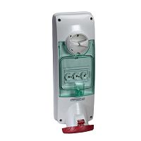 SCHNEIDER ELECTRIC ПАНЕЛЬНАЯ РОЗЕТКА UNIKA С ДЕРЖ ПРЕДОХР 63A 3PNE 380-415 IP65 (PKB63V535)