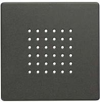 SIMON Накладка 3-х рядная с суппортами на 24 узких модуля, S82C, алюминий - графит (82852-38)