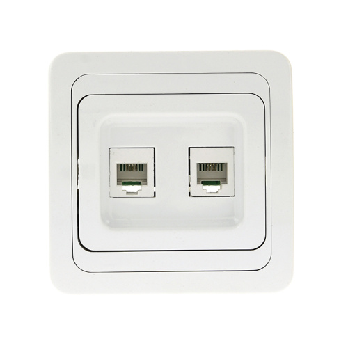 EKF Лондон Розетка двойная телефонная Phone белая (EET01-134-10)