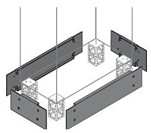 ABB Фланец цоколя 200х500мм  (2шт)  (ZN5002)