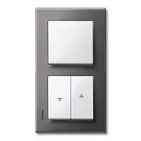 SCHNEIDER ELECTRIC Рамка 2 поста металлическая серый родий (MTN403214)