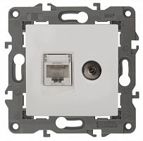 ЭРА Розетка RJ45+TV,  Elegance, белый, 14-3110-01 (Б0034314)