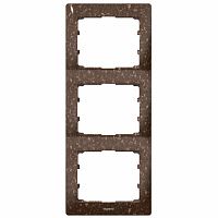 LEGRAND Galea Life Рамка 3 поста вертикальная CocoaBrown (771707 )
