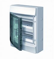 ABB Щит распределительный навесной ЩРн-П-24 пластиковый прозрачная дверь IP65 серый Mistral65 без клемм (1SL1204A00)