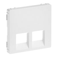LEGRAND Valena LIFE Лицевая панель для двойных телефонных/информационных розеток Белая (755420 )
