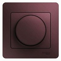 SCHNEIDER ELECTRIC GLOSSA Диммер поворотно нажимной,LED, RC, 630Вт  баклажановый (GSL001137)
