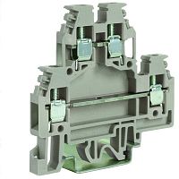 DKC Зажим проходной двухуровневый серый DAS.4/LIGR серый с лампой LED QUADRO (ZDS123GR)