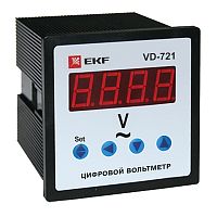 EKF Вольтметр VM-D721 цифровой на панель 72х72 однофазный PROxima (vd-721)