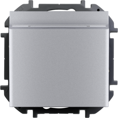 LEGRAND INSPIRIA Переключатель карточный   для скрытого монтажа, для гостиничных номеров, цвет "Алюминий", с подсветкой, номинальный ток 6 А, напряжение ~250В  (673802) фото 2