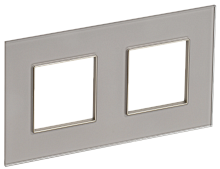 IEK SKANDY Рамка 2-местная SK-F22Sh стекло шампань  (SK-M22-G-K37)