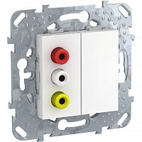 SCHNEIDER ELECTRIC 3-RCA коннектор белый (MGU5.431.18ZD)