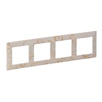 LEGRAND Valena LIFE Рамка 4 поста Ампир бежевый универсальная (754114 )