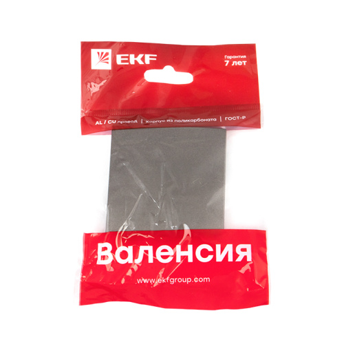 EKF Валенсия лицевая панель выключателя проходного 1-кл. 10А графит EKF PROxima (ESV10-L-025-60) фото 2