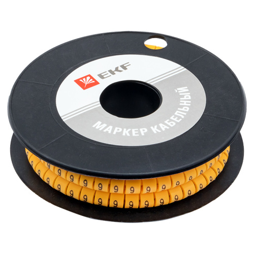 EKF Маркер кабельный 6.0кв.мм 9  (350ед)  (ЕС-3) (plc-KM-6-9) фото 2