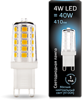 GAUSS Лампа светодиодная LED 4вт 185-265в G9 белый, капсульная  (107309204)
