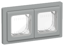 FLITE Рамка 2-местная IP55 серый (FI-M20-32-55-K03)