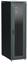 IEK Шкаф напольный сетевой 19'' LINEA N 38U 800х1000мм стеклянная передняя дверь. задняя перфорированная черный (LN05-38U81-GP)