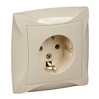 SCHNEIDER ELECTRIC ДУЭТ Розетка с заземлением бежевая (WDE000242)