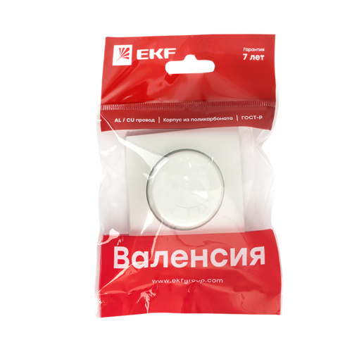 EKF Валенсия лицевая панель светорегулятора 600W 220В жемчуг EKF PROxima (ESD06-L-101-50) фото 3
