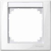 SCHNEIDER ELECTRIC Рамка 1 пост с полем для надписи M-SMART белый (MTN470119)