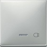 SCHNEIDER ELECTRIC Клавиша с окошком для светоиндикатора РОЗЕТКА сталь (MTN437246 )