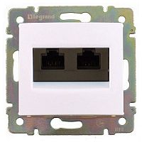 LEGRAND VALENA Розетка компьютерная RJ45 категория 5 2выхода UTP слоновая кость (695626)