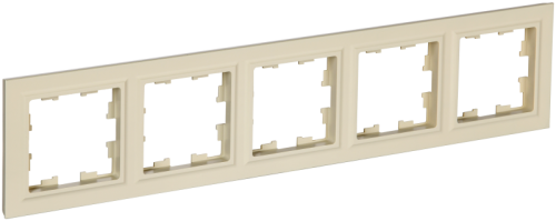 BRITE Рамка 5-мест. РУ-5-БрКр беж. IEK (BR-M52-K10)