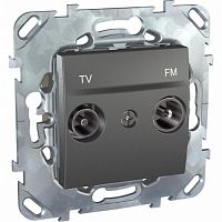SCHNEIDER ELECTRIC UNICAtop Розетка телевизионная TV/FM проходная в рамку черный (MGU5.453.12ZD)