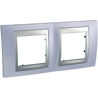 SCHNEIDER ELECTRIC UNICAtop Рамка 2 поста берилл/алюминий (MGU66.004.098)