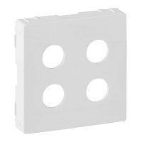 LEGRAND Valena LIFE Лицевая панель для аудиорозетки банан двойной Белая (755290 )