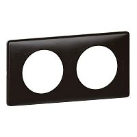 LEGRAND Рамка, двухпостовая, карбон (068982 )