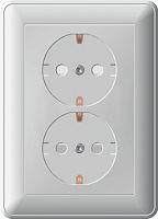 SCHNEIDER ELECTRIC W59 Розетка двойная скрытая c заземлением 16А шампань (RS16-255-48)