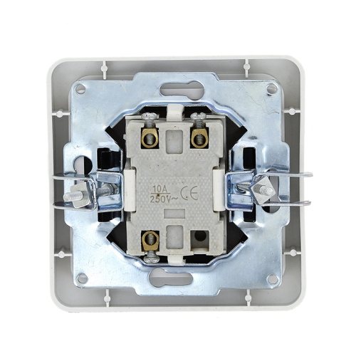 EKF Лондон Выключатель проходной одноклавишный 10А белый (EEV10-025-10) фото 4