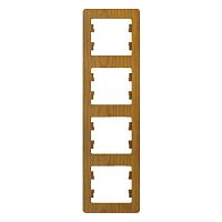 SCHNEIDER ELECTRIC GLOSSA Рамка 4 поста вертикальная дуб (GSL000508)