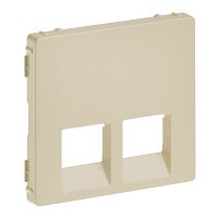 LEGRAND Valena LIFE Лицевая панель для двойных телефонных/информационных розеток Слоновая кость (755421 )