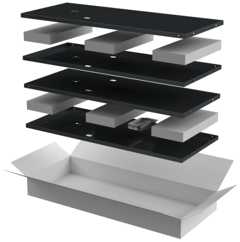 IEK Комплект стенок боковых LINEA E 1000мм шкафа 24U чер. (LE05-24UX1-X)