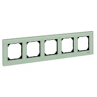 SCHNEIDER ELECTRIC Рамка 5 постов стеклянная изумруд (MTN404504)